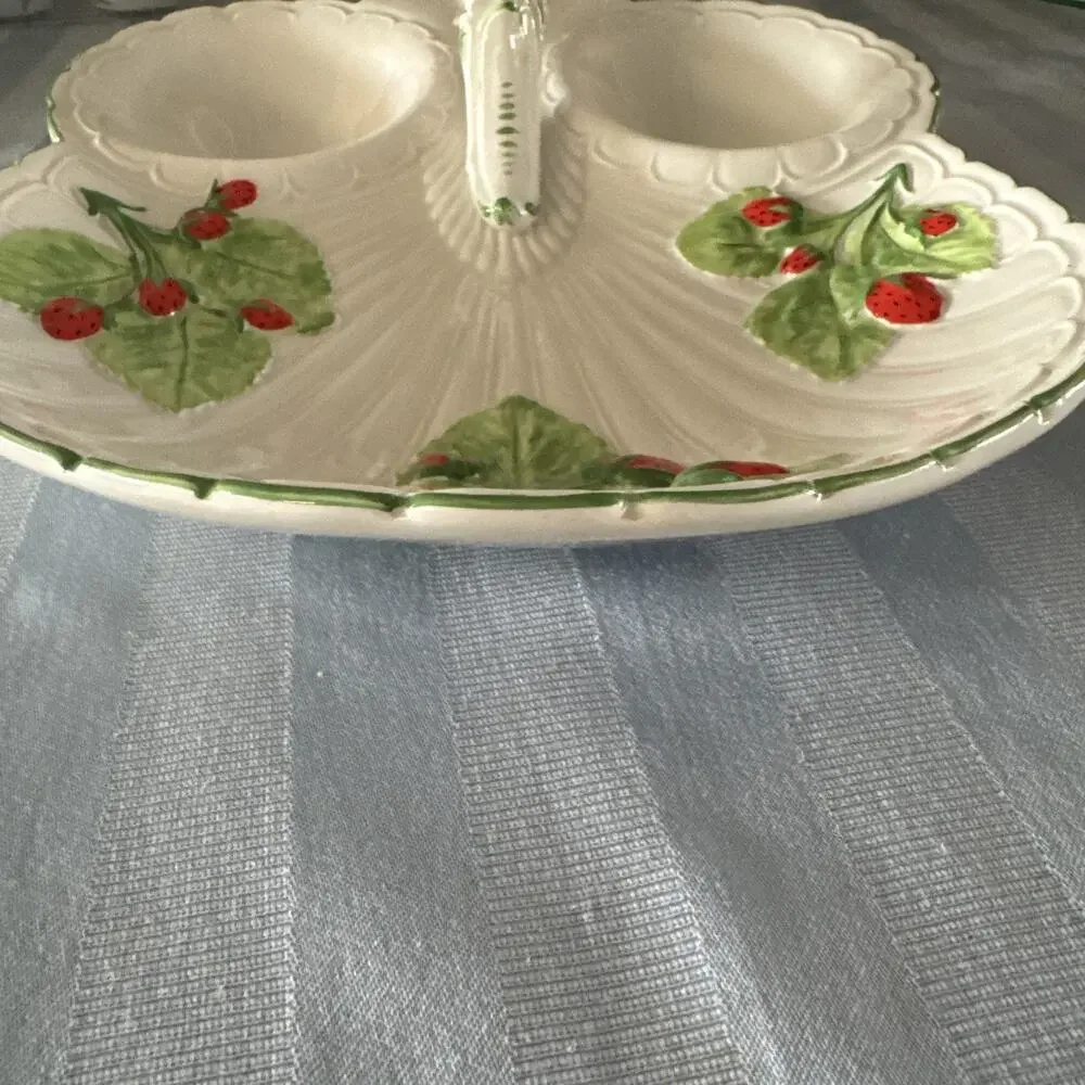 MOTTAHEDEH Design ITALY Porcelain Tray Strawberry Design